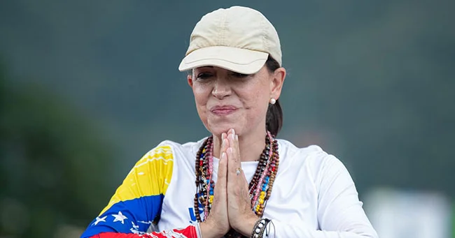 La dirigente venezolana no llegó a tiempo a la ceremonia celebrada este miércoles en la que fue galardonada con el Nobel