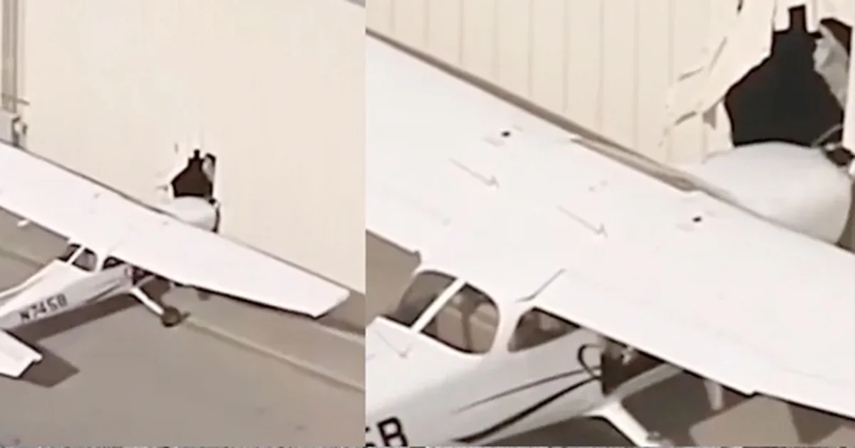 Falla robo de avión en aeropuerto de EU y provoca choque de la aeronave