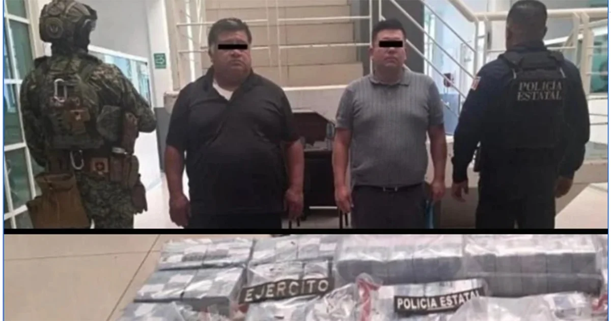 Cae dúo con 37 millones de pesos y arsenal en camioneta blindada en Naucalpan