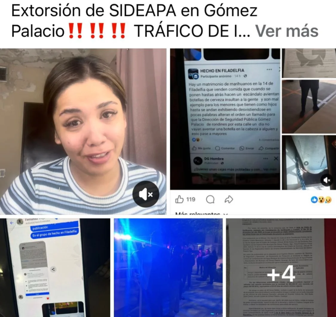 Madre denuncia extorsión de SIDEAPA Gómez Palacio tras cortarle el servicio de agua y drenaje en su domicilio, donde prepara alimentos para subsistir.