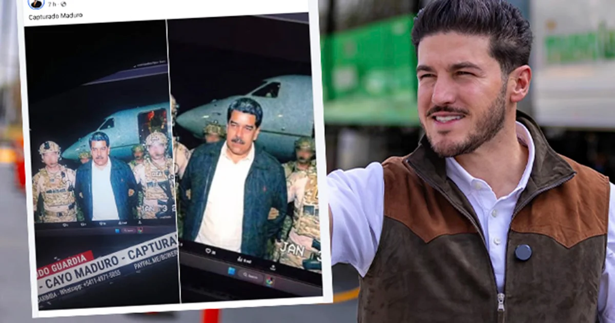 Tunden en redes a Samuel García por compartir fotos falsas de la detención de Maduro