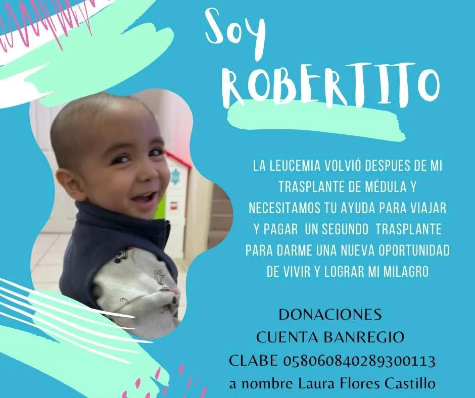 Bebé lagunero necesita urgente segundo trasplante de médula tras recaer de leucemia. Su única esperanza de vida depende de la solidaridad.