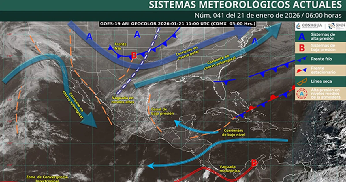 Se prevé descenso marcado de temperatura y posible caída de nieve, aguanieve o lluvia engelante en Coahuila.