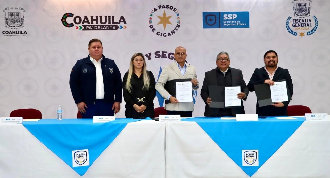 INE Coahuila, IEC y Secretaría de Seguridad Pública firman convenio para implementar el Voto en Prisión Preventiva