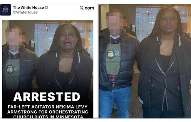 La Casa Blanca modificó con Inteligencia Artificial la imagen de una mujer que fue detenida durante las protestas contra el ICE en Minnesota para mostrarla llorando