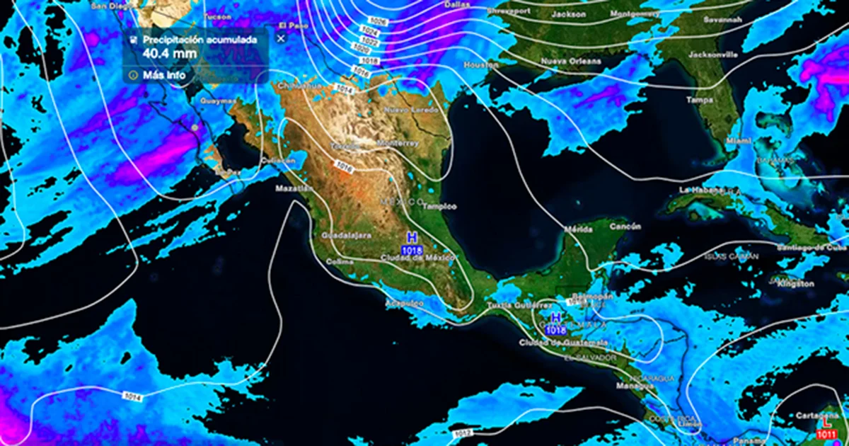 Este sábado, la tercera tormenta invernal y el frente frío número 31 recorrerán varios estados del país, provocando un marcado descenso de temperatura