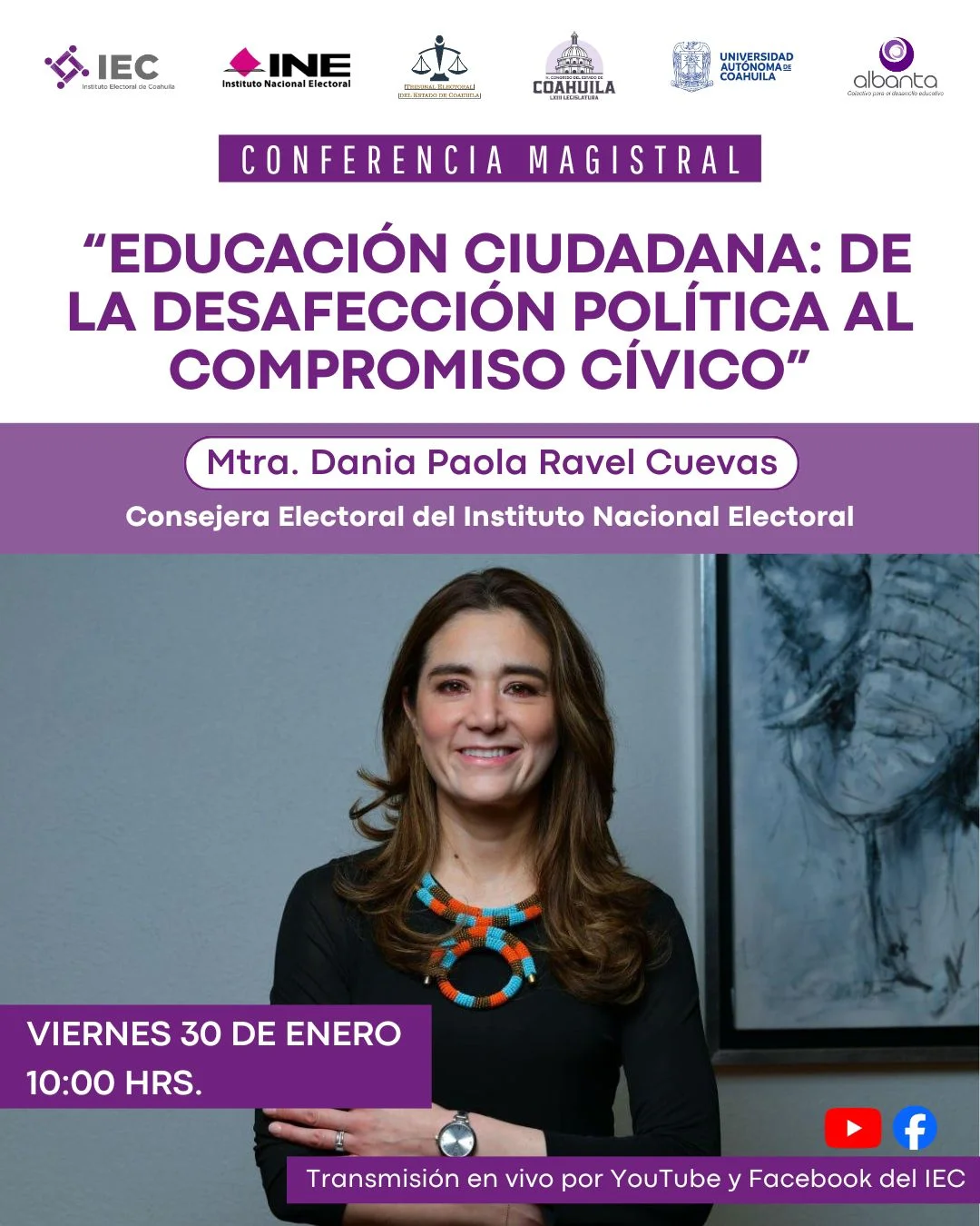 Con conferencia magistral, clausurarán curso-taller sobre participación ciudadana en Coahuila