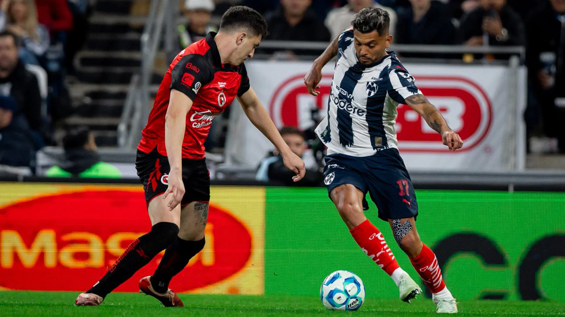 Partidazo en el 'Gigante de Acero': Monterrey y Tijuana empatan en duelo frenético