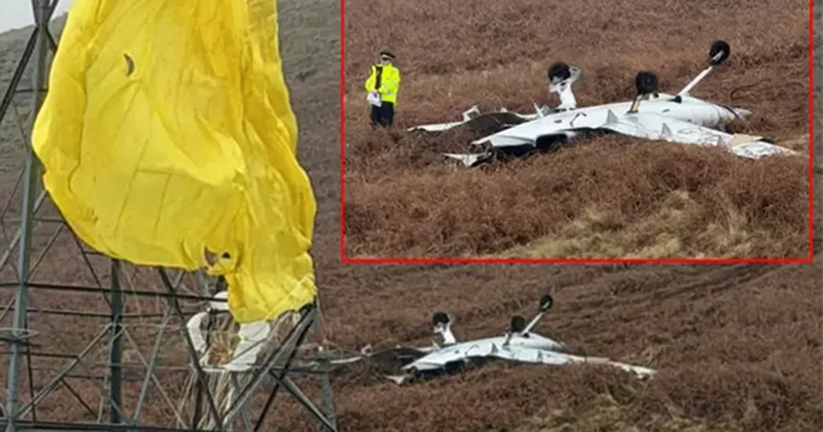 Avioneta se estrella en Inglaterra: Buscan a posible sobreviviente que habría saltado en paracaídas