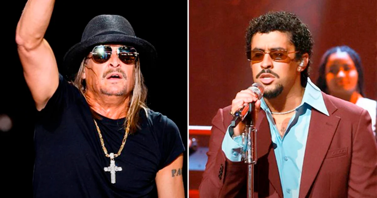 La comparación entre Bad Bunny y Kid Rock ha surgido por el simbolismo politico-cultural tan polarizado que representan ambos artistas.