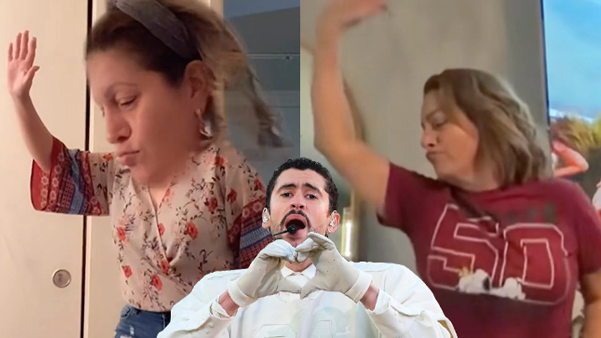Ahora la madre mexicana posó frente a la televisión esperando su momento, pero ahora bailó sin pena, pues la canción fue censurada