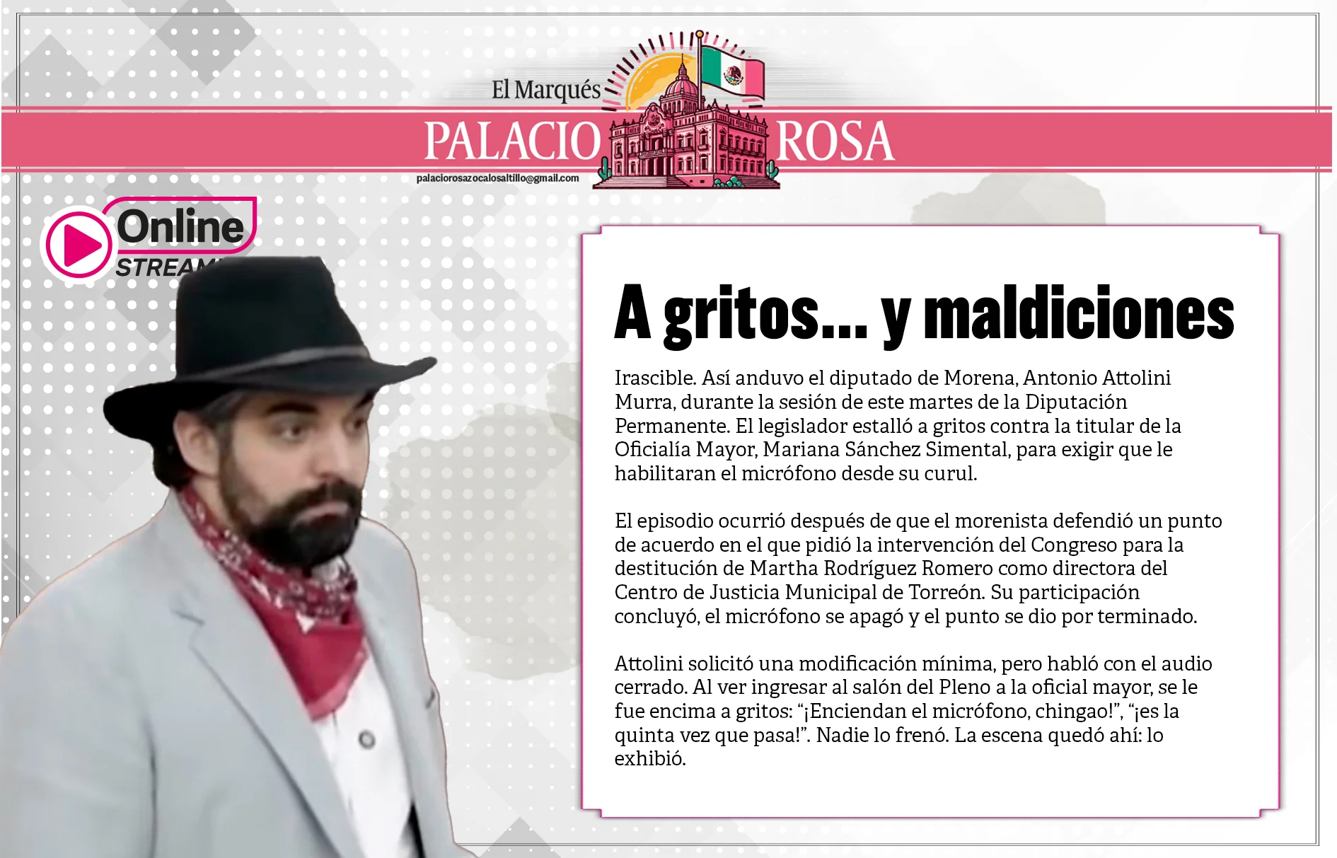 A gritos… y maldiciones