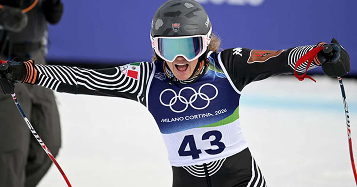 Esta mañana, Sarah fue la atleta número 49 en salir y logró el primer descenso de la prueba marcando un tiempo de 1:08.95.
