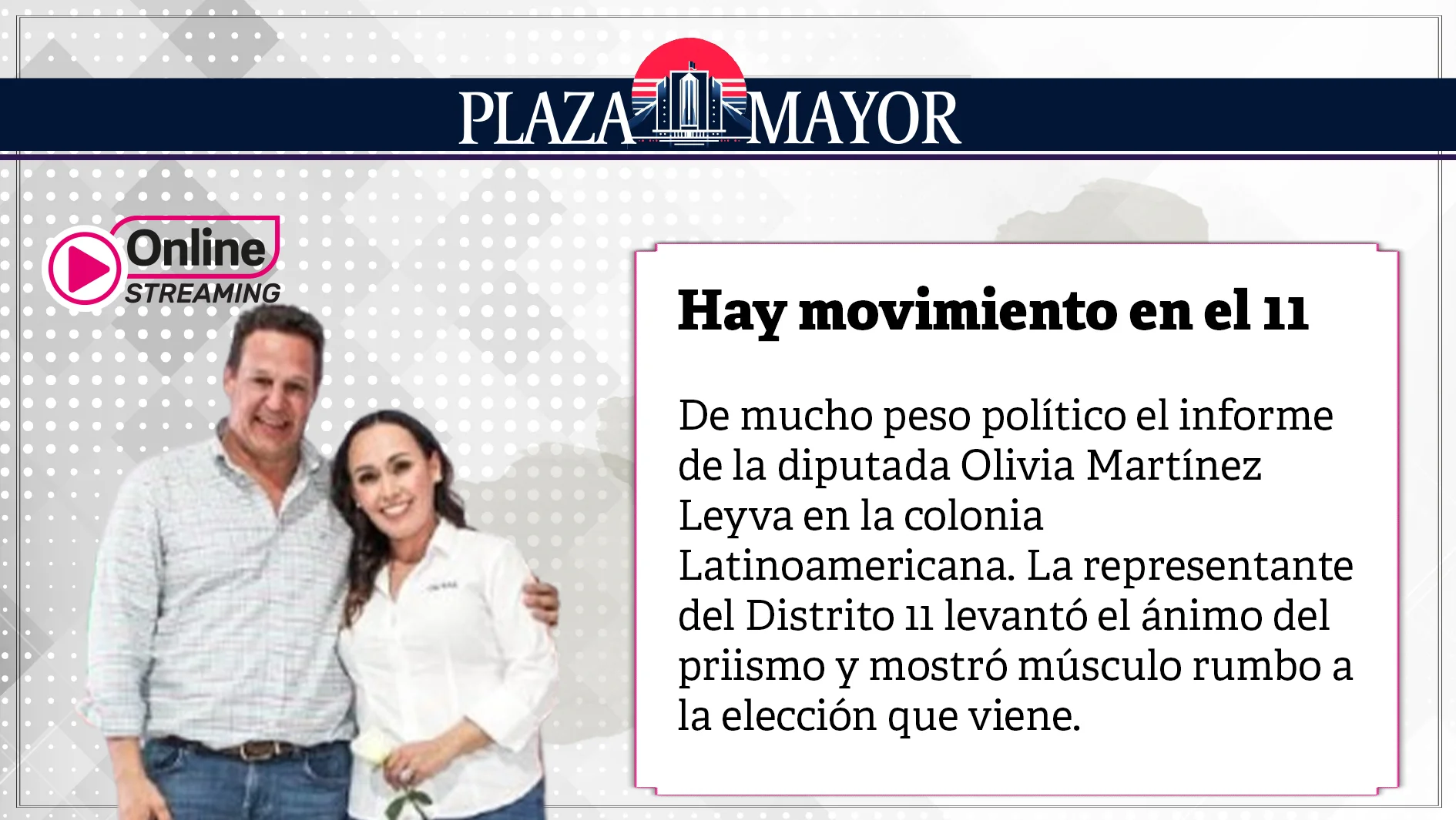 De mucho peso político el informe de la diputada Olivia Martínez Leyva en la colonia Latinoamericana.