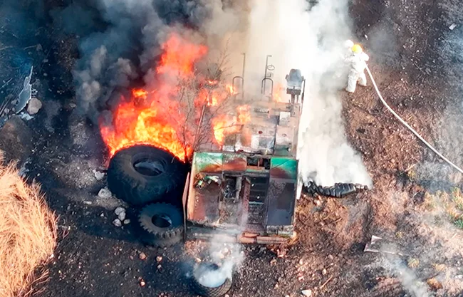 Explota pipa en inmediaciones de la Planta de DeAcero de Ramos Arizpe