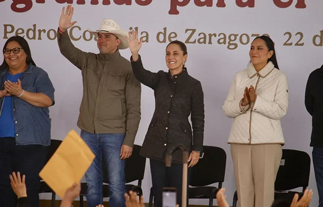 La presidenta Sheinbaum reiteró su compromiso de regresar a San Pedro en seis meses para evaluar los avances en materia de agua