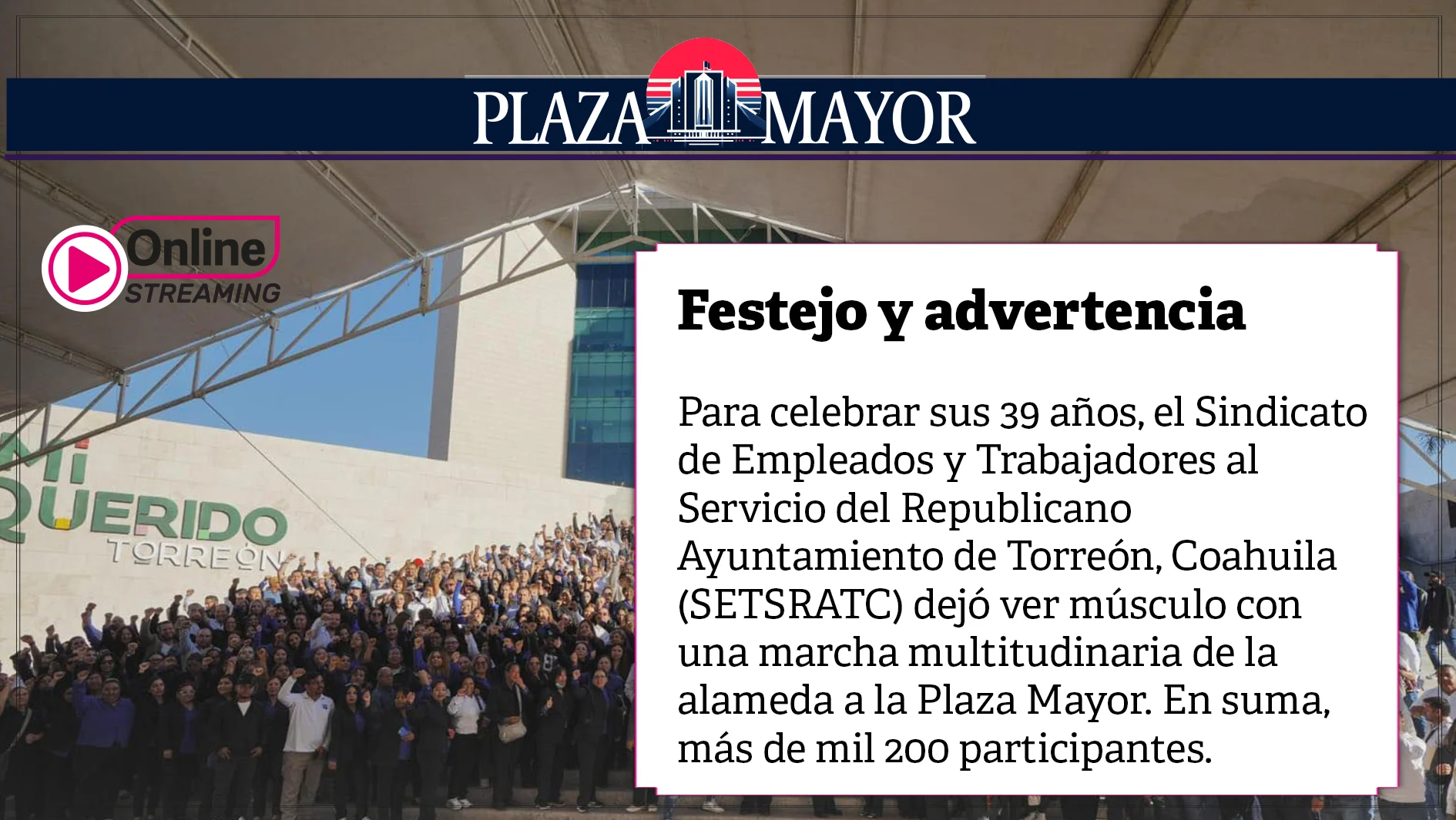 Festejo y advertencia