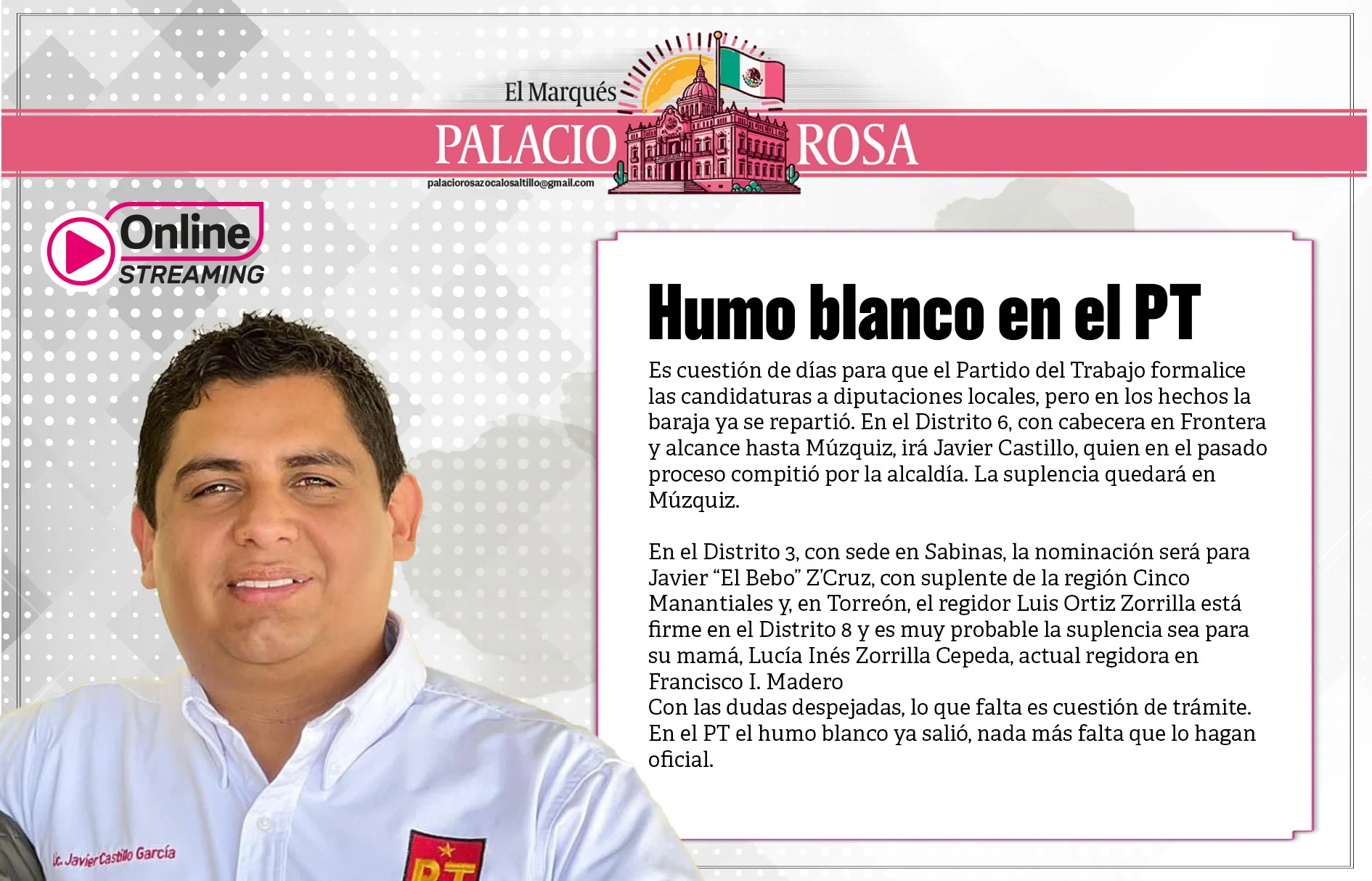 Es cuestión de días para que el Partido del Trabajo formalice las candidaturas a diputaciones locales