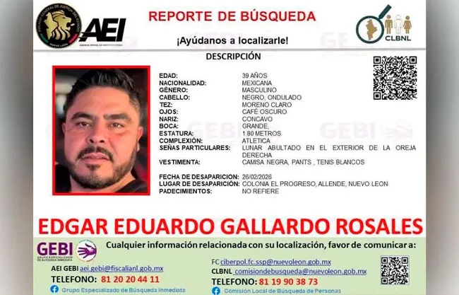 Las autoridades estatales han solicitado el apoyo de la población para aportar cualquier dato que ayude a dar con su paradero