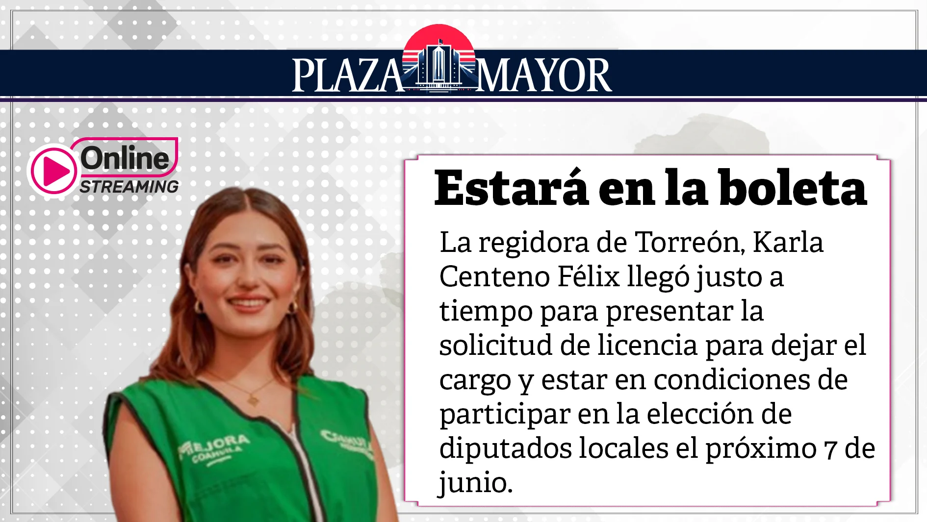 Estará en la boleta