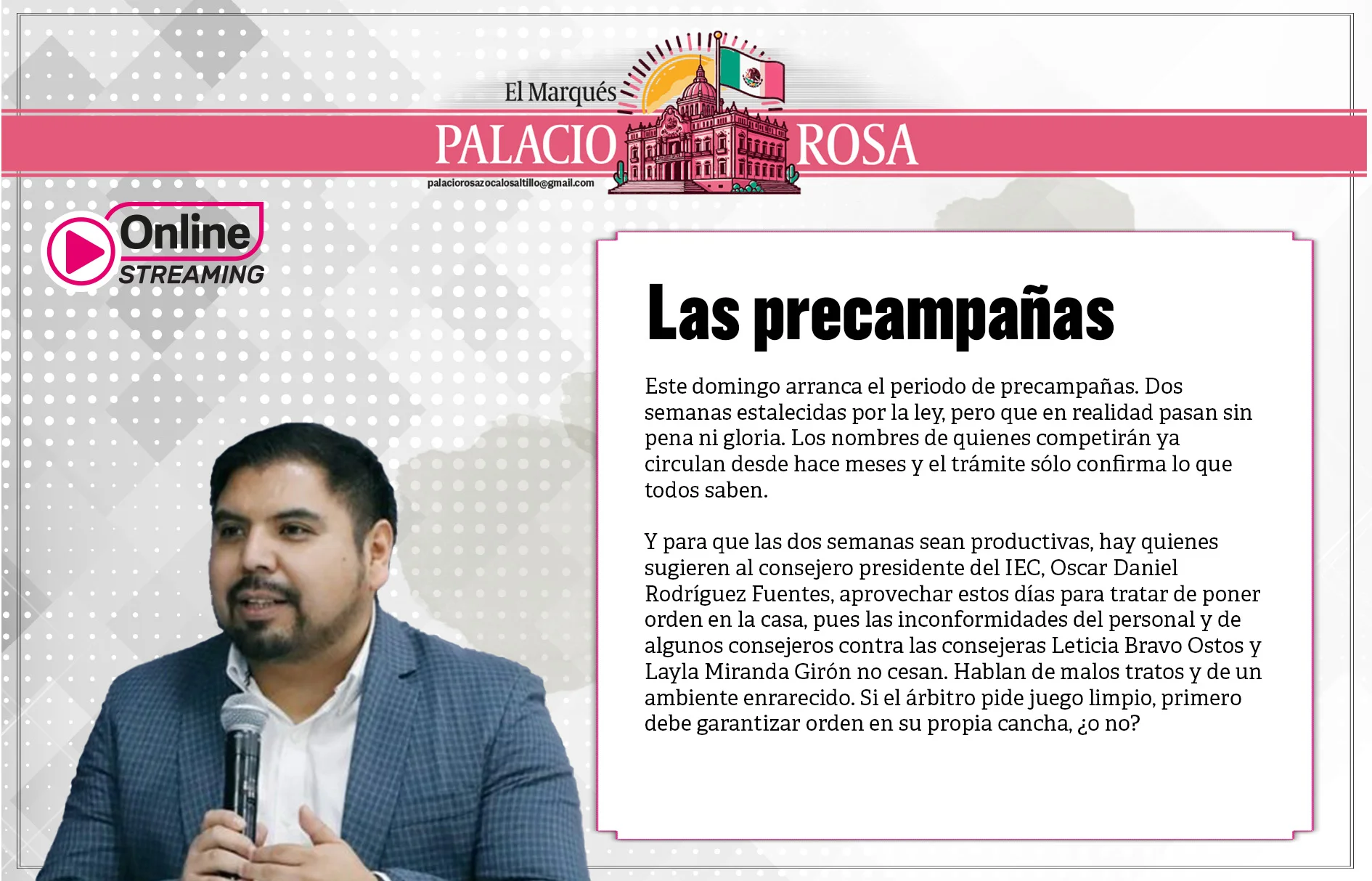 Este domingo arranca el periodo de precampañas.