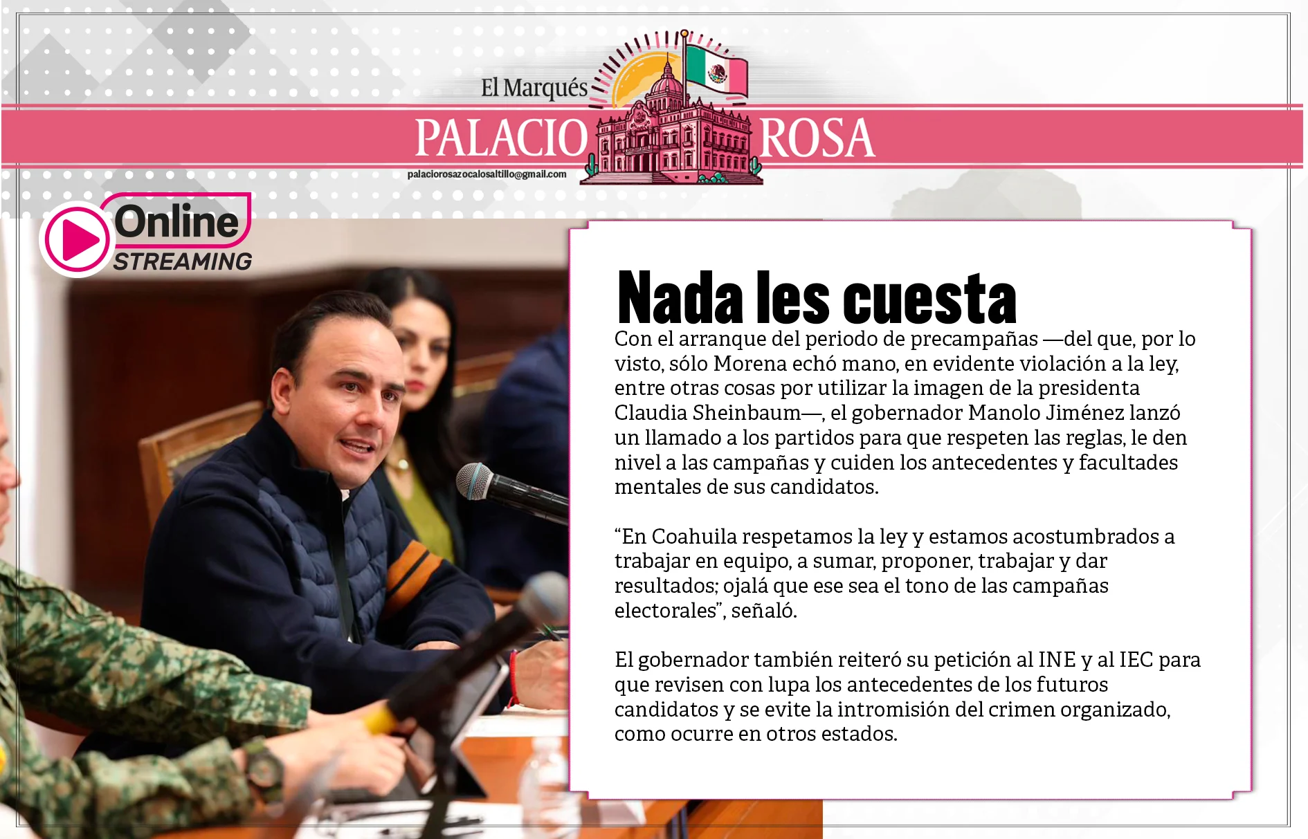 Con el arranque del periodo de precampañas —del que, por lo visto, sólo Morena echó mano, en evidente violación a la ley