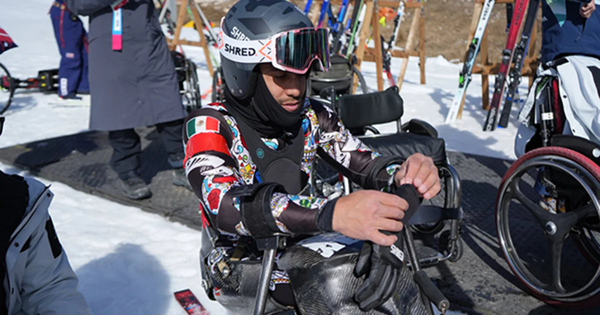 El único mexicano que participa en los Juegos Paralímpicos invernales tuvo su primera participación, desafortunadamente sufrió una caída