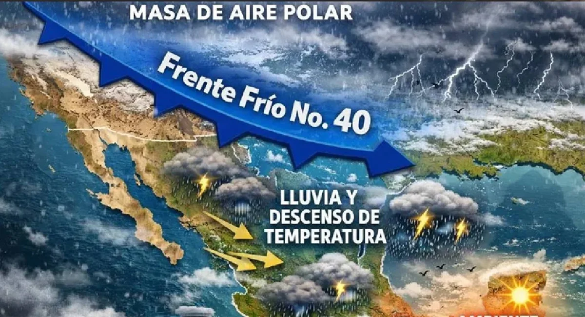 Frente frío 40 y cuarta tormenta invernal provocarán lluvias, vientos y heladas en el norte del país