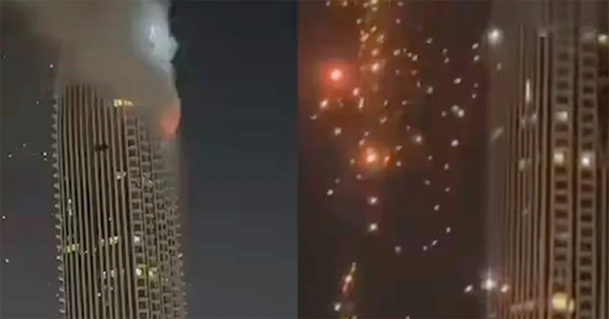 El artefacto golpeó la torre Address Creek Harbour 2, ubicada en una zona financiera y residencial