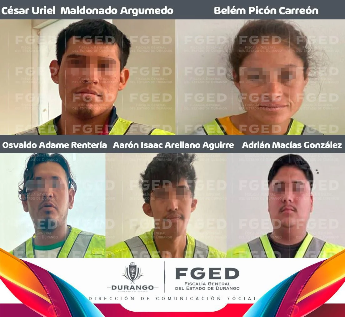 Fiscalía de Durango obtiene sentencia condenatoria contra cinco personas por narcomenudeo, tras operativos policiales en la región.