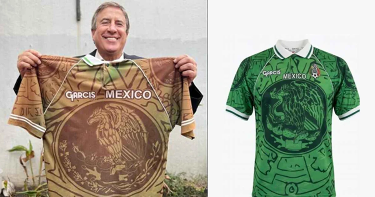 Garcis hizo la playera prohibida de México, al poner el Escudo Nacional por un permiso del secretario de gobernación