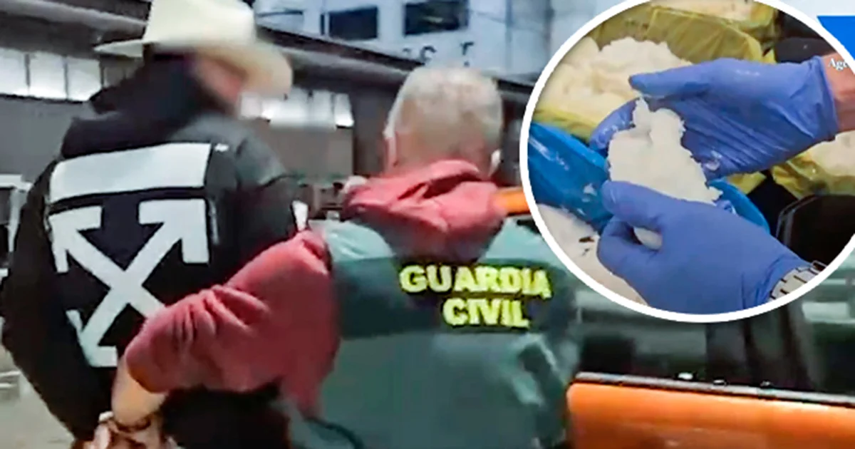 El cargamento fue identificado en el aeropuerto de Madrid y seguido hasta una bodega; las autoridades detuvieron a cinco personas