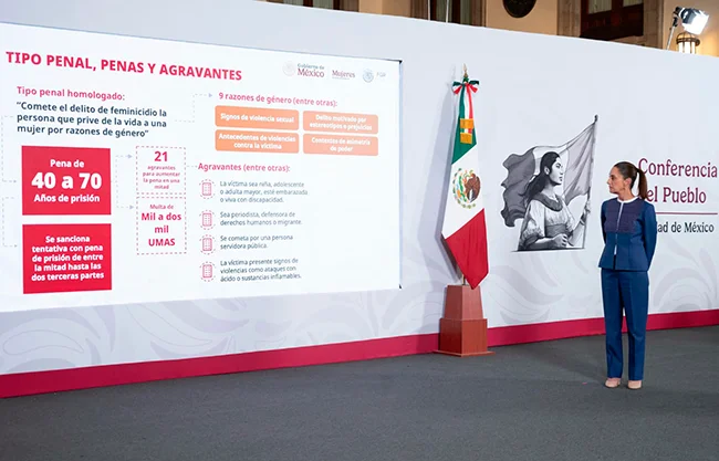 Gobierno federal enviará iniciativa de Ley General contra el feminicidio al Senado