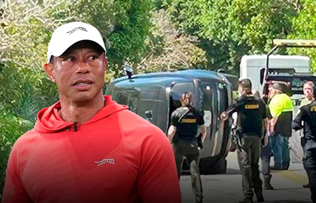 Tiger Woods mostró señales de deterioro en el lugar de un accidente automovilístico este viernes en el que chocó contra otro vehículo y volcó, dijeron las autoridades