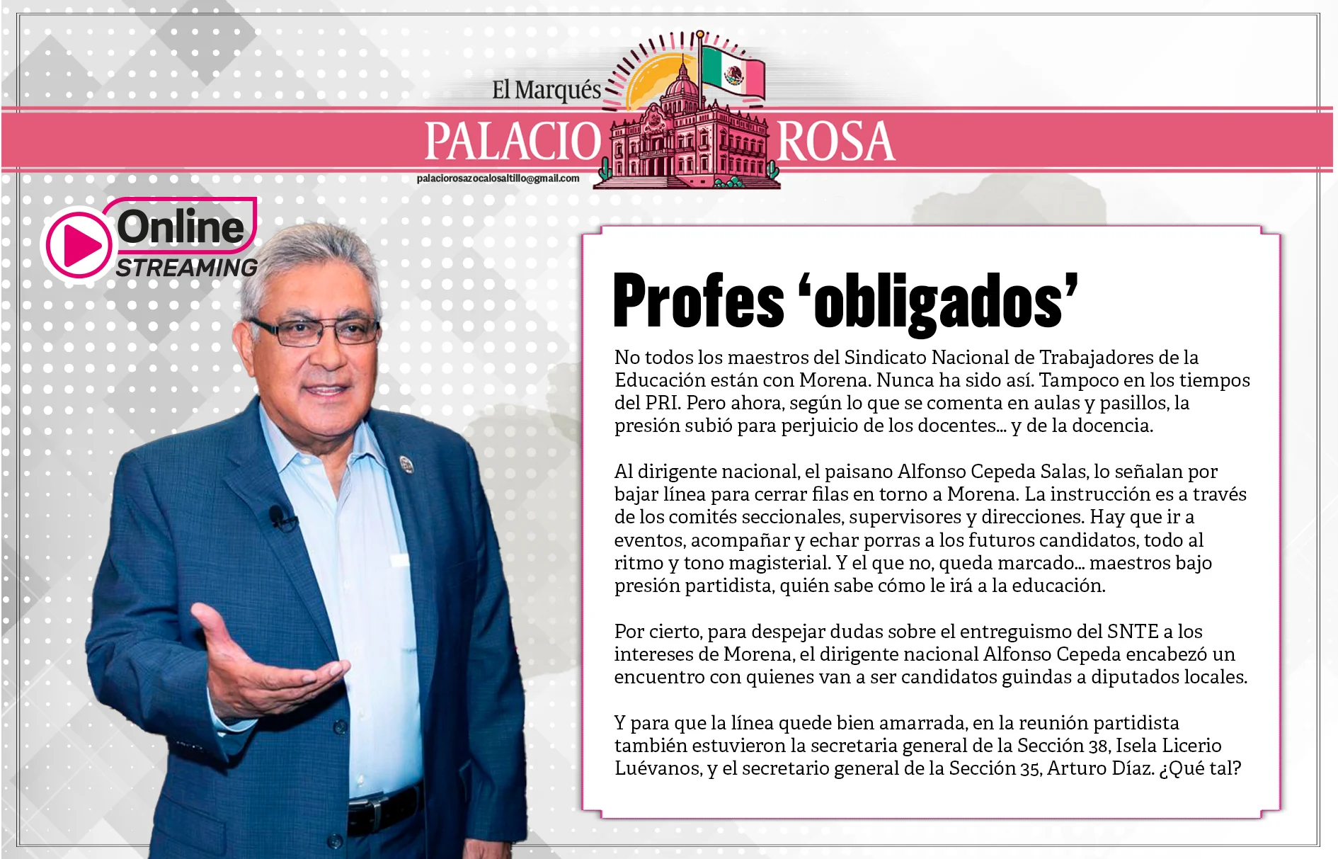 Profes ‘obligados’