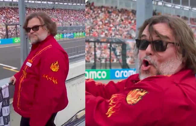 Jack Black protagoniza el arranque del Gran Premio de Japón y se hace viral