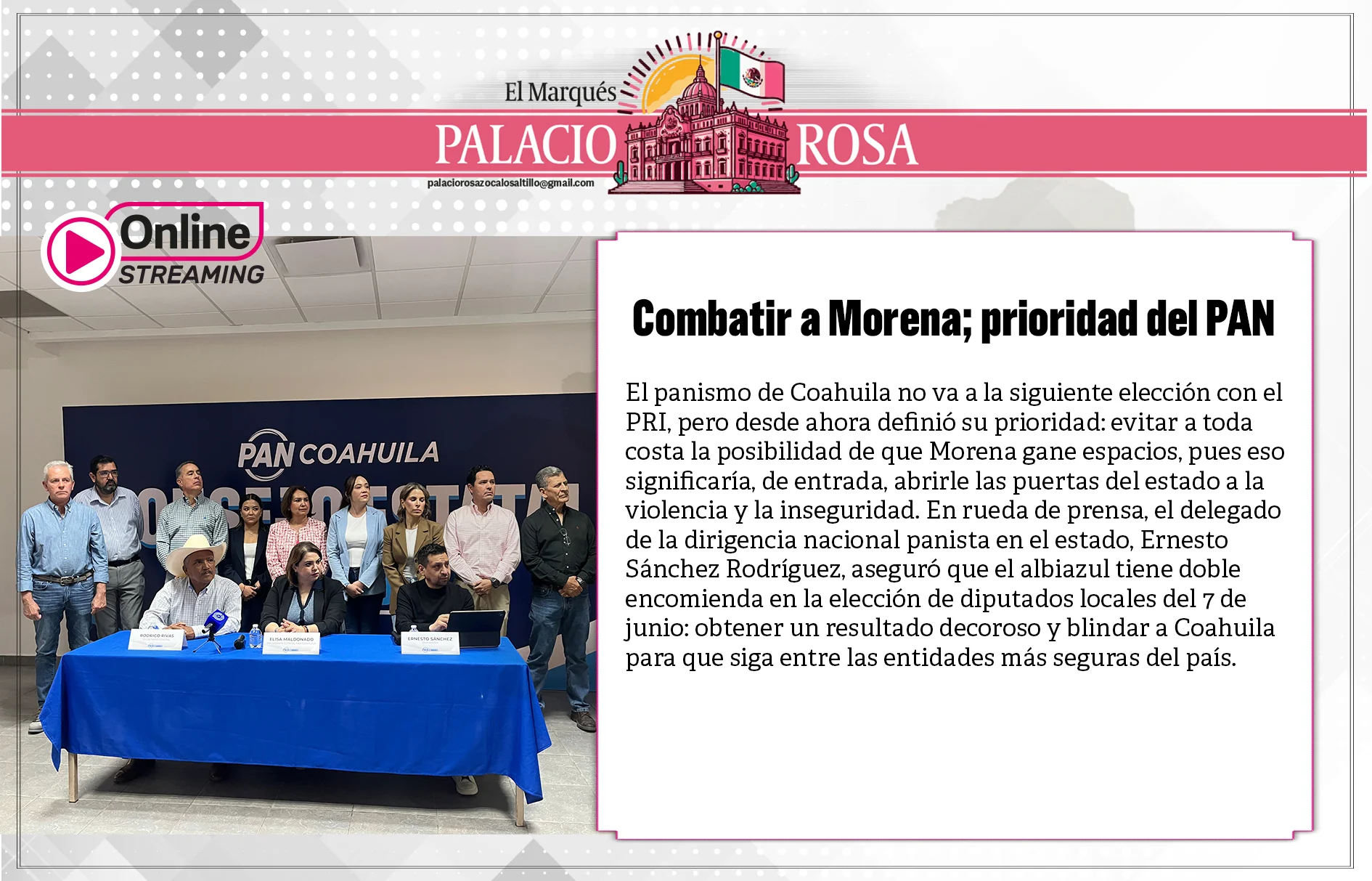 El panismo de Coahuila no va a la siguiente elección con el PRI, pero desde ahora definió su prioridad