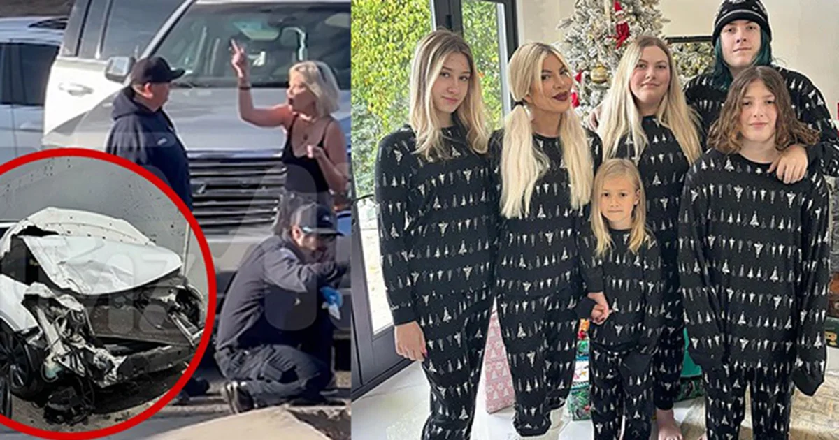 Tori Spelling y cuatro de sus hijos fueron hospitalizados tras un accidente automovilístico