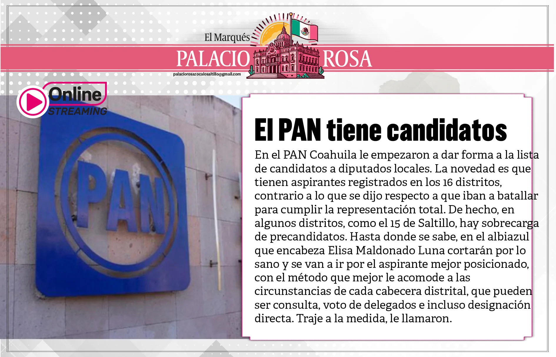 En el PAN Coahuila le empezaron a dar forma a la lista de candidatos a diputados locales