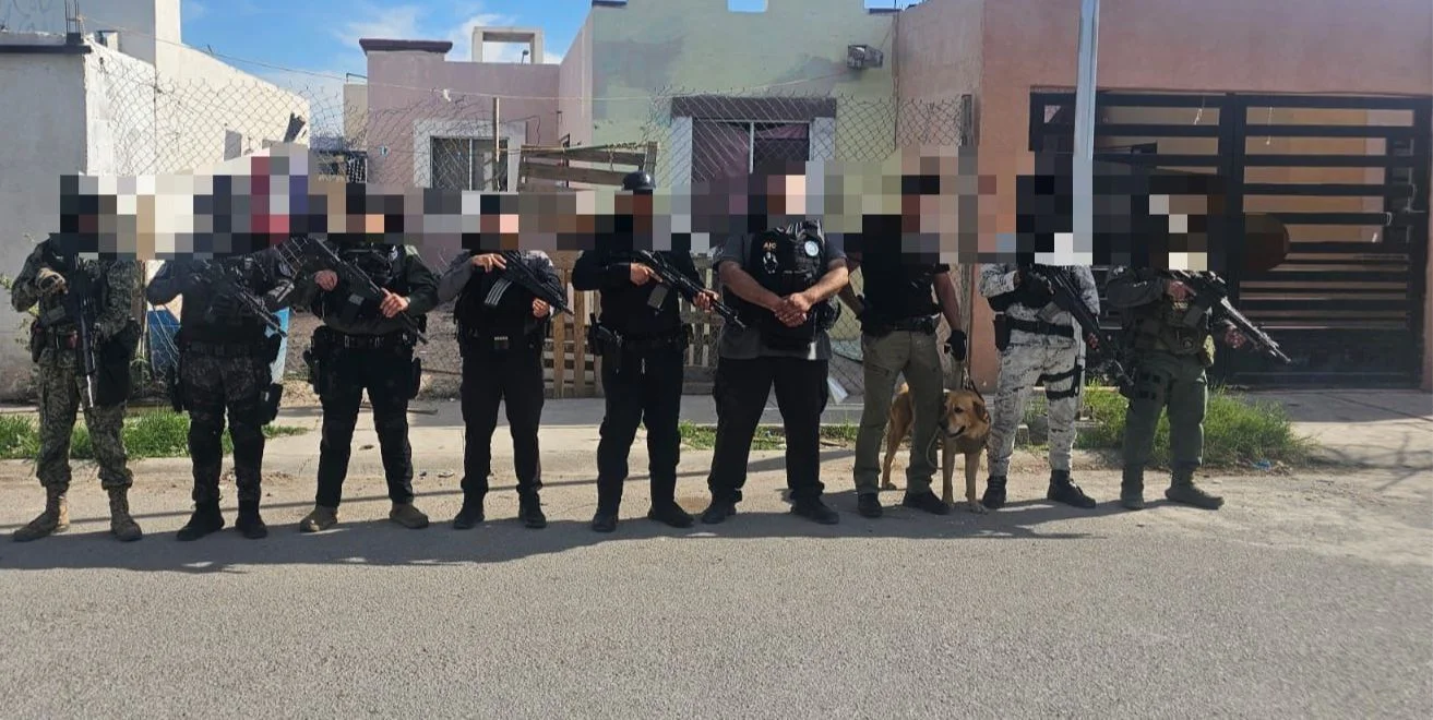 Operativo policial en Torreón asegura 5 kg de marihuana en cateo en Fraccionamiento Veredas la Paz.