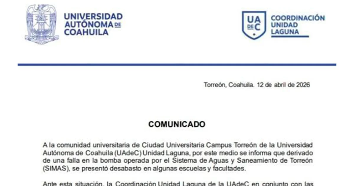 La institución señaló que dará seguimiento puntual a la situación y agradeció la comprensión de estudiantes y personal ante las medidas adoptadas.