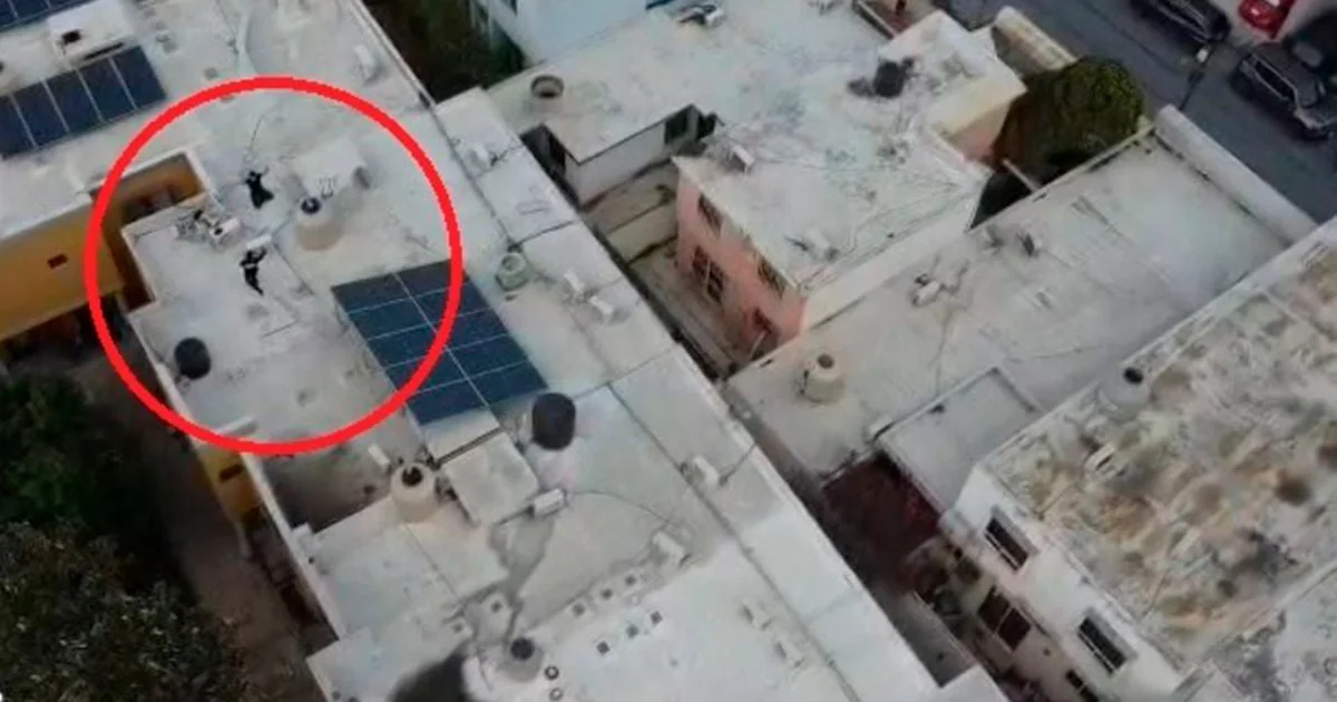 Fue ubicado con drones luego de un reporte de allanamiento en vivienda.