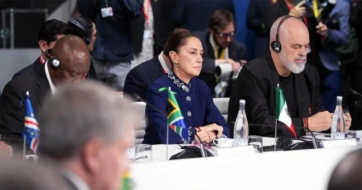 Llama Sheinbaum a frenar gasto militar en cumbre global