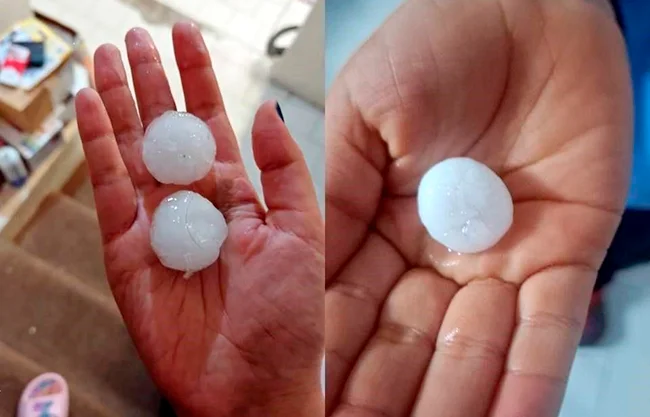 Protección Civil del Estado reportó la caída de granizo en la zona sur de la Ciudad acompañado de lluvia de ligera a moderada