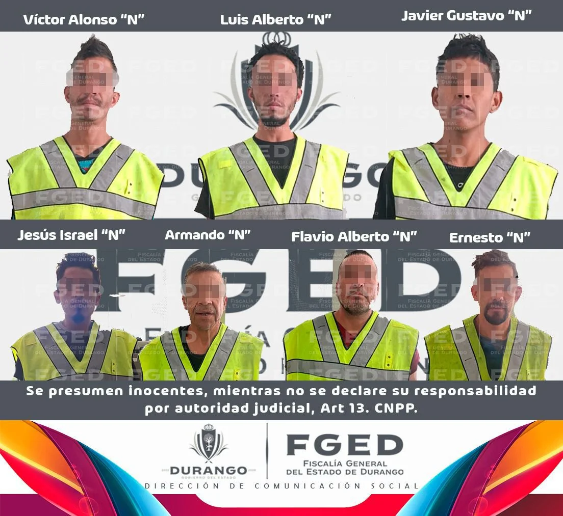 Fiscalía de Durango vincula a 7 personas por narcomenudeo en Gómez Palacio, tras asegurar droga en la colonia Rebollo Acosta.
