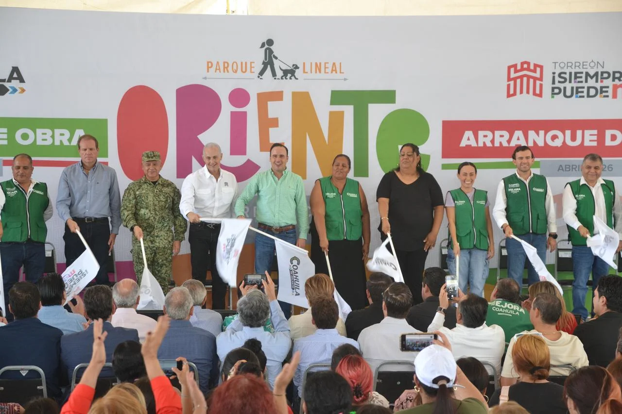 Arranca Parque Lineal Oriente en Torreón: proyecto de 3.7 km busca transformar el entorno urbano y social del sector