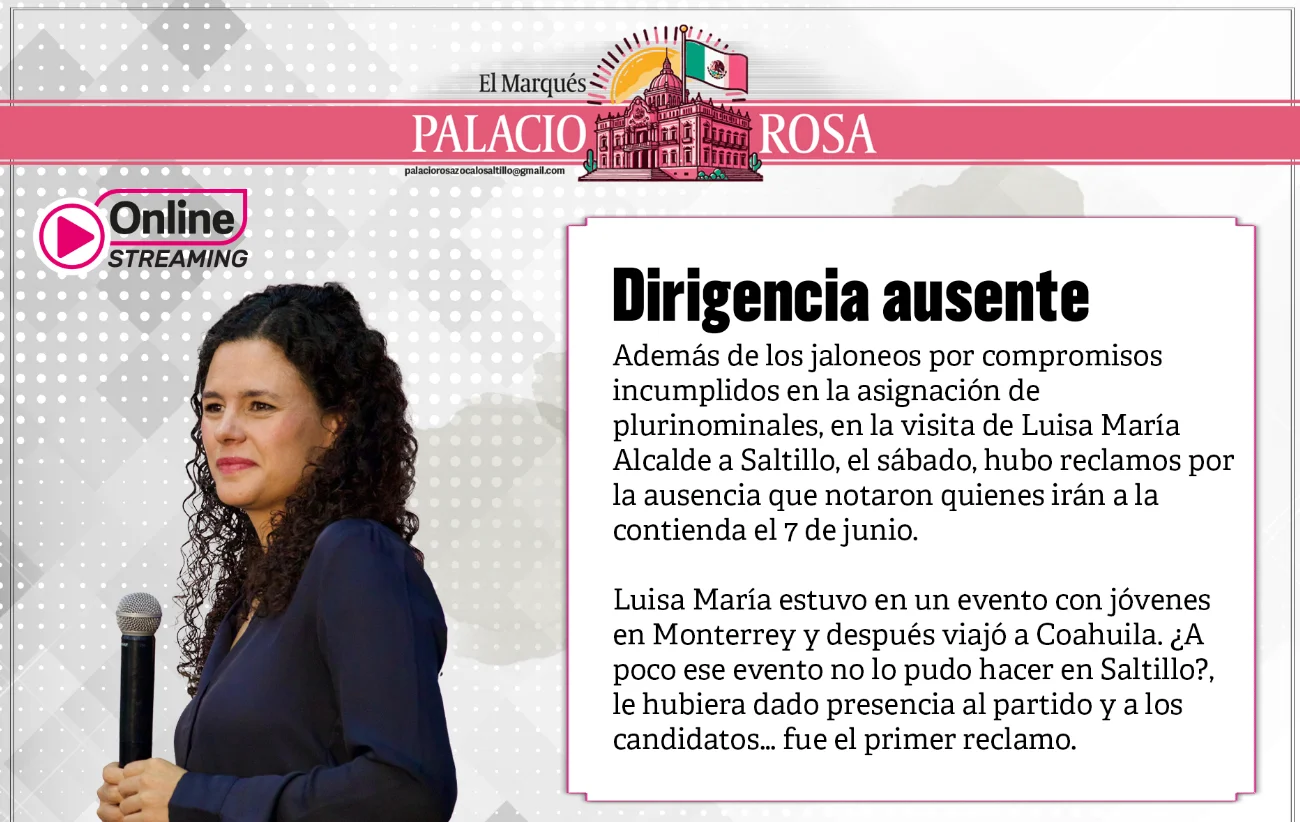 Luisa María estuvo en un evento con jóvenes en Monterrey y después viajó a Coahuila. ¿A poco ese evento no lo pudo hacer en Saltillo?