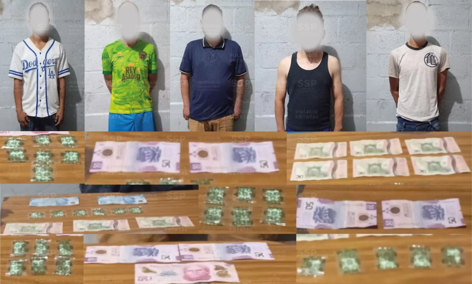 Detienen a cinco presuntos narcomenudistas con cristal en Gómez Palacio