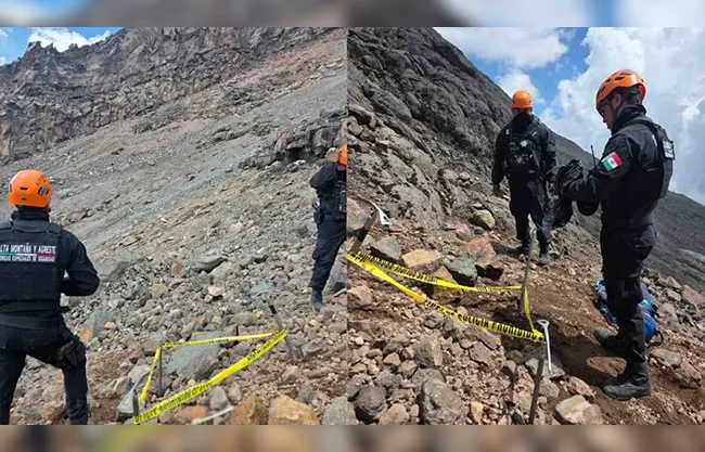 Hallan restos óseos a 4 mil 800 metros de altura en el volcán Iztaccíhuatl