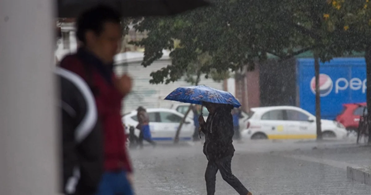 Las lluvias pronosticadas podrán acompañarse de descargas eléctricas y caída de granizo.